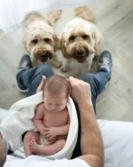 The one where the dogs joined in the newborn session! I'm always up for a challenge, what do they say about never working with children and animals?! I loved working with these guys there were lots of laughs! Thinking about bringing your pets to my Redhill studio or a shoot outdoors on a location shoot in Surrey no problem just ask! 😘🐾🦴