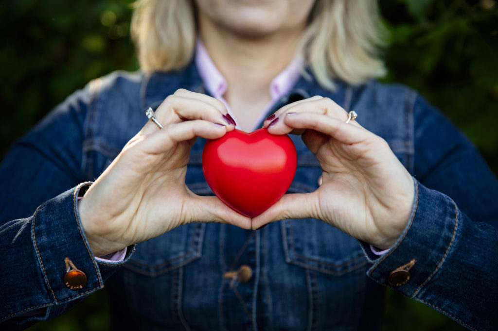 Image of a love heart for a brand photography shoot.